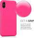 kwmobile Case Compatible with Apple iPhone X Case - TPU Silicone Phone Cover with Soft Finish - Neon Pink...