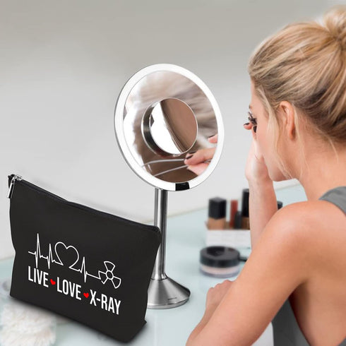 WCGXKO X-ray Tech Gift Live Love X-Ray Zipper Pouch Makeup Bag Radiology Tech Graduation Gift (Live Love X-Ray)...