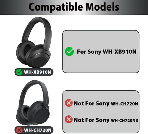WH-XB910N Replacement Ear Pads, Upgrade Cooling Gel Earpads Cushions for Sony WH-XB910N Noise Cancelling Headphones, Ear Pads Cushions with Soft M...