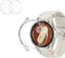 2 Pack Case for Samsung Galaxy Watch 7 Screen Protector,Waterproof Tempered Glass Screen Protector Accessories Hard PC Protective Cover Bumper for...