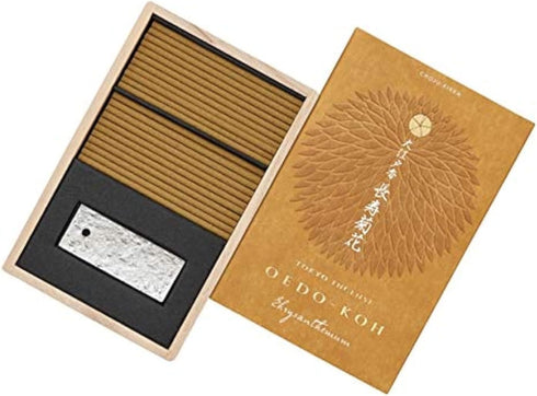 OEDO-KOH - Chrysanthemum 60 Sticks w/Incense Holder by Nippon KODO, Japanese Quality Incense...