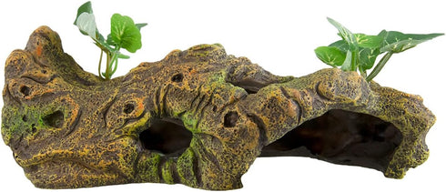 Underwater Treasures Log with Plants...