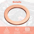 20PCS M14 x 1.5 Copper Red Oil Drain Plug Gasket 14mm Crush Washers Gasket Seal Ring Replacement Used for Sump Plugs, Water, Fuel and Hydraulic Fi...