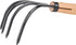 Nisaku by Sun Joe NJP555 Kumade Gohondume 5 Tine Claw Rake and Cultivator 4.75-Inch Width, Japanese Carbon Stainless Steel Prongs...