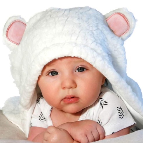 Jam Naturals- Baby Swaddle Blanket, Cute Bear Organic Receiving Swaddling Wrap, Newborn Baby Girl Soft Plush Registry Gift (Pink 3-6m)...