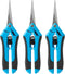 VIVOHOME Gardening Hand Pruner with Straight Stainless Steel Blades Non-stick Pruning Shear Bonsai Cutter Blue for Potting (Pack of 3)...