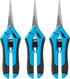 VIVOHOME Gardening Hand Pruner with Straight Stainless Steel Blades Non-stick Pruning Shear Bonsai Cutter Blue for Potting (Pack of 3)...