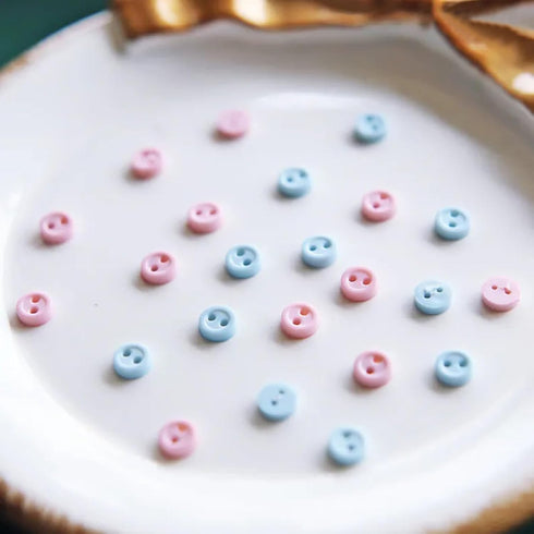 4mm / 0.16'' Tiny Round Buttons, Mini Doll Buttons, in 15 Colors, Micro Mini Buttons, Perfect for Doll Clothes (10PCS)...
