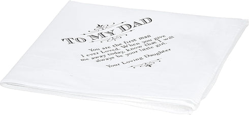 Lillian Rose Dad Wedding Gift White Cotton Keepsake Hankie...