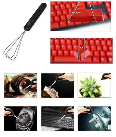 Honbay 3 in 1 Cleaning Tools Rubber Ball Dust Blower Cleaning Brush, Keycap Steel Puller Remover for Digital Camera Lens Filter Keyboard......