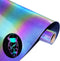 Reflective Heat Transfer Vinyl Reflective Rainbow HTV Rolls Pack 12 Inch x 7 Feet Iron on Vinyl for T-Shirts DIY Design, Silhouette Cameo Heat Pre...