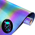 Reflective Heat Transfer Vinyl Reflective Rainbow HTV Rolls Pack 12 Inch x 7 Feet Iron on Vinyl for T-Shirts DIY Design, Silhouette Cameo Heat Pre...