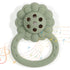 Rattle Teether, Lion Shape Montessori Baby Sensory Teething Toys, Food Grade Silicone BPA Free, Newborn Essentials Must Haves (Shifting Sand Sage)...