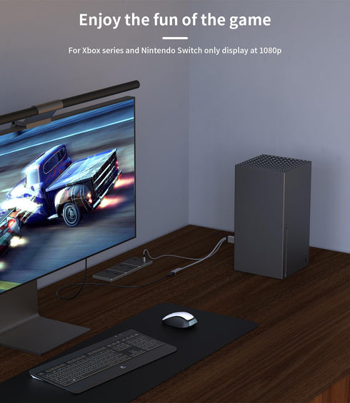 HDMI to Displayport Adapter, 4K@60Hz Active HDMI Male to DP Female Converter Adapter High Speed HDCP 2.2 Cable for PC,NVIDIA,AMD,NS,PS4/5,Xbox One...