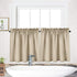 Tier Curtains,Waffle Woven Textured Short Curtains for Bathroom Waterproof Window Covering for Kitchen - 30" x 36", Plaza Taupe, Set of 2...
