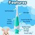 brush-baby BabySonic Infant and Toddler Electric Toothbrush for Ages 0-3 Years - Smart LED Timer and Gentle Vibration Provide a Fun Brushing Exper...