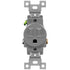 ENERLITES Single Receptacle Outlet, Tamper-Resistant, Commercial Grade, 3-Wire, Grounding Screw, 2-Pole, 5-15R, 15A 125V, UL Listed, 61150-TR-GY, ...