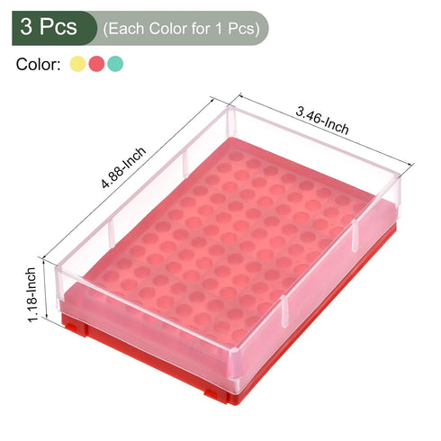 YOKIVE 3 in 1 Set Centrifuge Tube Rack, PP Holder for 0.2ml Centrifuge Tubes | Fixed Sample Tube, Great for Labs and Scientific Institutes (96-Wel...