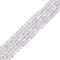 Aqua Aura Clear Quartz 4mm Faceted Round Beads Loose Beads 16 Inch for Jewelry Making Beads...