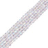 Aqua Aura Clear Quartz 4mm Faceted Round Beads Loose Beads 16 Inch for Jewelry Making Beads...