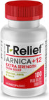 T-Relief Extra Strength Pain Relief Arnica +12 Natural Relieving Actives for Back Pain Joint Soreness Muscle Aches & Stiffness, Whole Body Fast-Ac...