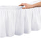 Collections Etc Wrap Around Bed Skirt, Easy Fit Elastic Dust Ruffle, White, Queen/King...