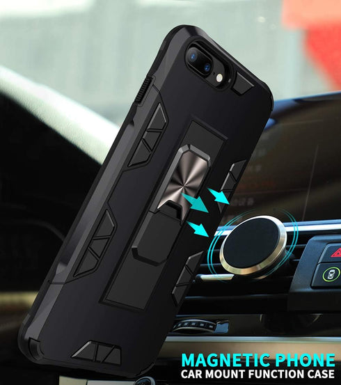 iPhone 8 Plus Case 7 Plus 6 Plus Case with Screen Protector Military Grade Built-in Kickstand Case Holster Armor Heavy Duty Shockproof Cover Prote...