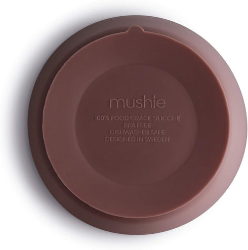 mushie Silicone Suction Bowl | BPA-Free Non-Slip Design (Cloudy Mauve)...
