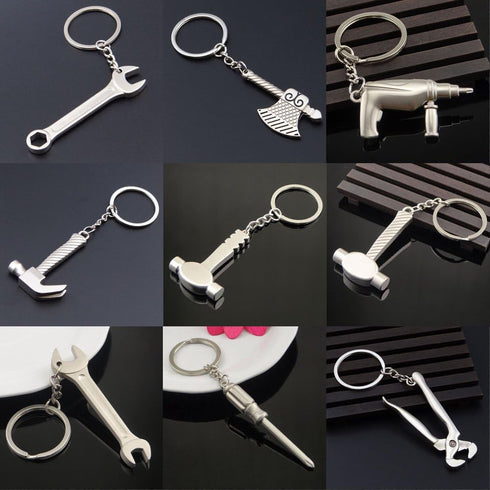 16-Piece Pretend Play Set Mini Construction Tools Keychains, Assorted Designs for Creative Play & Gifting - DIY Toy Car Keyrings...