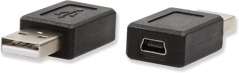 ELECTOP 2 Pack USB 2.0 A Male to USB B Mini 5 Pin Female Adapter Converter...