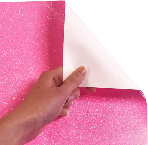 Siser Glitter HTV 11.8"x5ft Roll - Iron on Heat Transfer Vinyl (Neon Pink)...