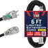 Lone Star Oil Resistant 12 Gauge Extension Cord 6 Ft, 12/3 SJTOW Flame Retardant Heavy Duty Extension Cord Outdoor for Farms & Ranches, 15 AMP Pow...