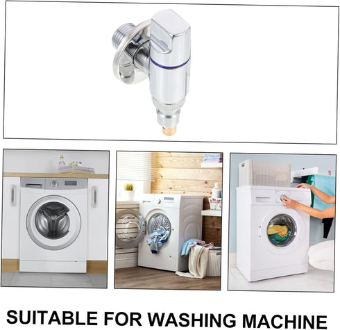 DOITOOL 2pcs Washing Machine Faucet Manual Washing Machine Washing Machine Mini Toilet Accessories Water Spigot Bathroom Accessory Angle Stop Valv...