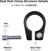 Azarxis Bike Seat Post Clamp Aluminum Alloy Quick Release Bicycle Seatpost Tube Clip 28.6mm 31.8mm 34.9mm for Mountain Bike Road Bike Fixie Gear T...