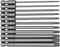 11PCS Torx Head Screwdriver Bit 1/4 inch Hex Shank S2 Steel 100mm Length Magnetic Security Screwdriver Set T6-T40 Star Screwdriver Bits Electric t...