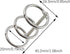 SQXBK10PCS 20mm Metal Binder Ring Silver Open Triple Ring Binder for Binding Binders DIY Album and Calendar and Essay Page...