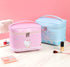 Cute Makeup Bag for Women Girls - Large Capacity PU Leather Waterproof Travel Cosmetic Bag with Handle and Divider Flat Lay Travel Makeup Bag Orga...