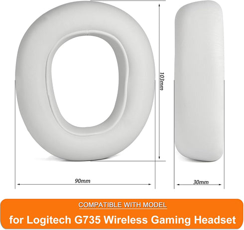 G735 Earpads - defean Replacement Ear Pads Cover Cushions Compatible with Logitech G735 Wireless Gaming Headset...