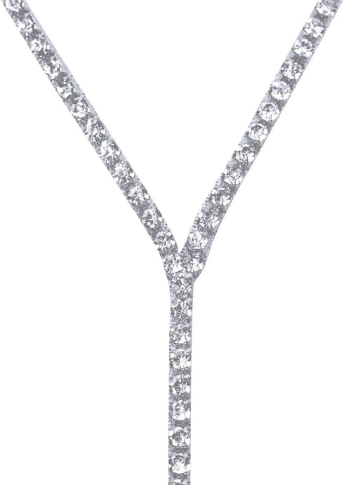 2 Pieces Rhinestone Tassel Choker Necklace Multi-Layer Wide Collar Necklaces Tassel Chain Necklaces for Women Girls Favor...