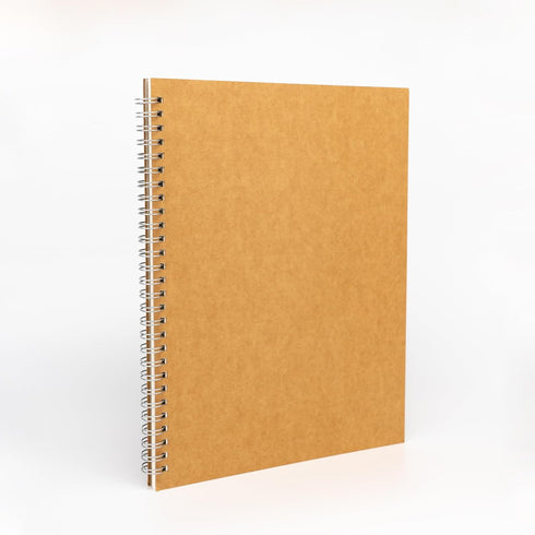DSTELIN 10 inch x 7.5 inch, 100GSM, Blank Spiral Notebook, 1-Pack, Soft Cover, Sketch book, 100 Pages / 50 Sheets, with writing backboard, (Brown)...