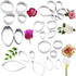 Yawsoy 26Pcs Stainless Steel Gum Paste Flower and Leaf Cutter Set Fondant Flower Cookie Cutter Sugarcraft Flower Making Tool for Wedding,Birthday ...