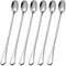 Long Handle Iced Tea Spoon, 9-inch Stainless Steel Cocktail Mixing Stirrers Spoon Coffee Spoon Ice Cream Spoon Bar Cocktail Shaker Spoon Stirrers ...