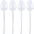 Infinity Flatware Disposable White Teaspoons - 32 Count | Posh Premium Plastic Cutlery for Special Occasions...