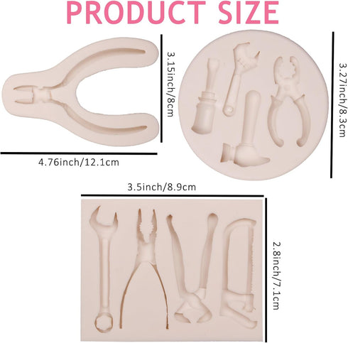 Tools Silicone Mold for Crafts, Hammer Wrench Pliers Design, DIY Resin Fondant Molds...
