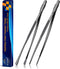 JETKONG 2 Pcs 12-Inch Food Tweezer Tongs, Stainless Steel Kitchen Tweezer Cooking Tweezers (Black)...