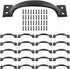 20 Pcs Black 5.5 Inch Barn Door Handles Vintage Gate Handles, Cabinet Handle Pulls Large Gate Pulls for Kitchen Cupboard Furniture Drawer Cabinet ...