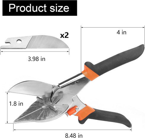 Angle Mitre Shear Cutter - Multifunctional Tool for Angular Cutting of Plastic, PVC, and Molding Trim...