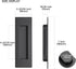 Ravinte 1 Pack Black Sliding Closet Door Handles Black Flush Pulls 7in Length Recessed Finger Pulls for Sliding Barn Door Sqaure Cabinet Pulls Sta...