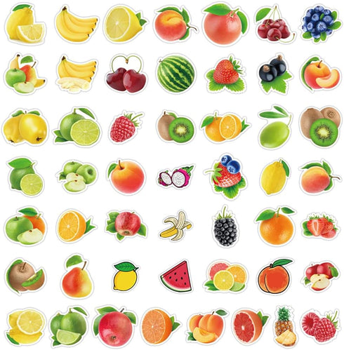 Fruits Stickers|50 Pcs Fruits Waterproof Vinyl Decals for Water Bottles Laptop Refrigerator Luggage Cup Computer Mobile Phone Décor...