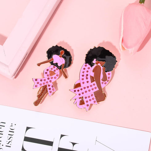 Pink Ribbon Pin Breast Cancer Gifts for Women Girls Breast Cancer Awareness Lapel Pins Hope Love Fight Hope Official Ribbon Pins Breast Cancer Bro...